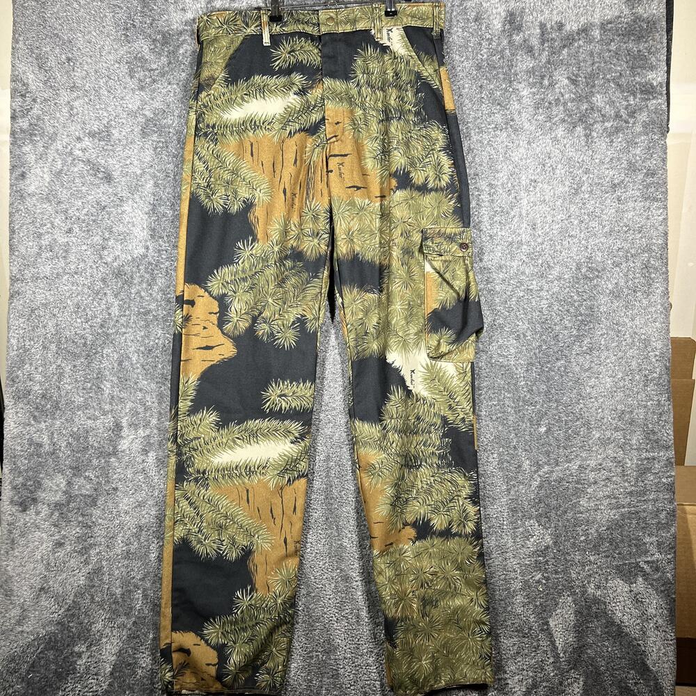 Cabelas Pants Mens 38x36 Green Cargo Camouflage Polyester Canvas Konifer USA